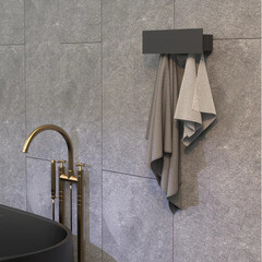 Вешалка для ванной Flow Skyline 3 крючка на шуруп металл черная (Fl-sky-hook30-ч) - фото 2