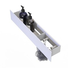 Полка для ванной Flow Skyline с крючками 500х92х90 мм металл белая (Fl-sky-pa50п-б) - фото 2