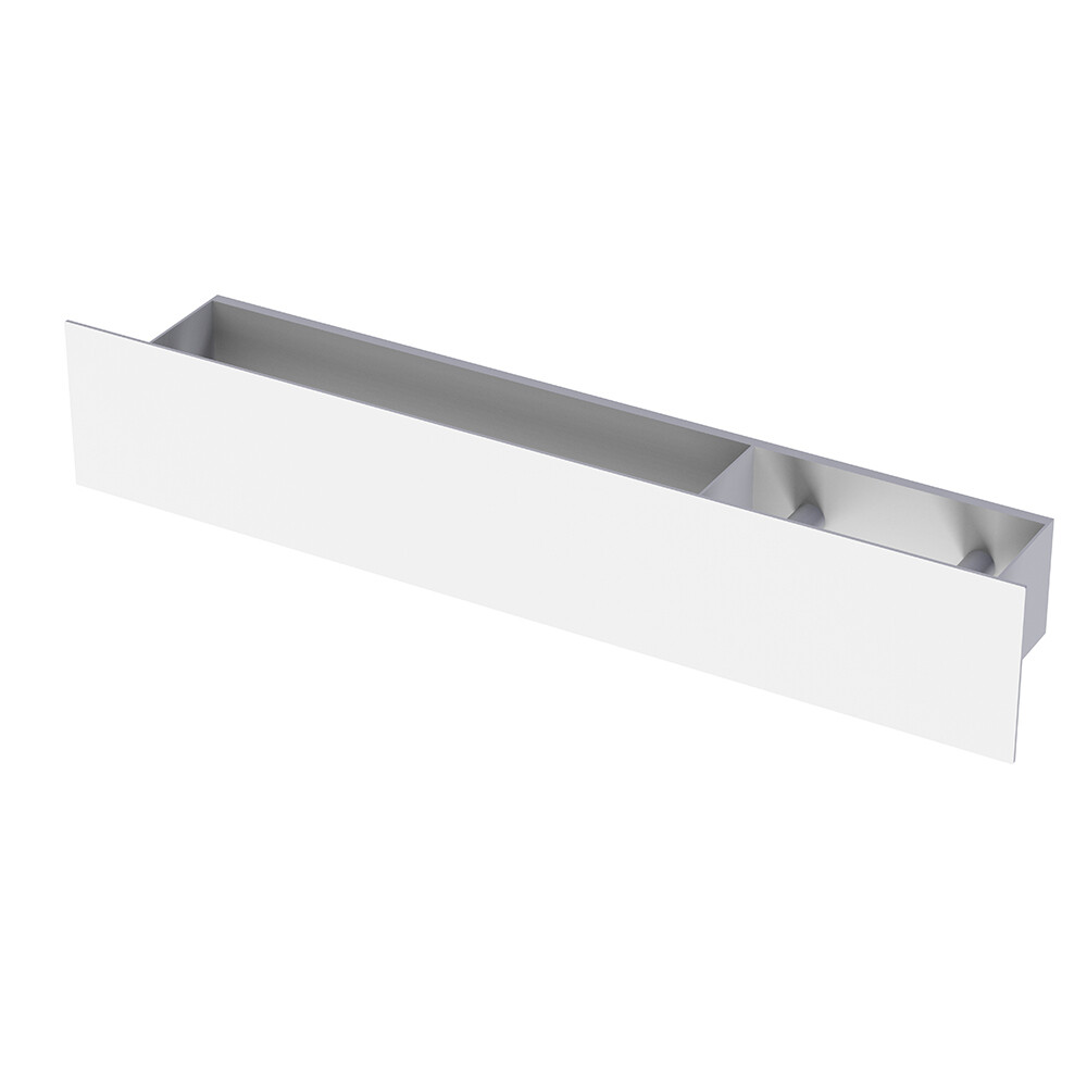 Изображение товара Полка для ванной из металла с крючками серия Skyline 50x9,2 см белая