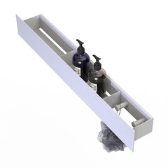 Полка для ванной Flow Skyline с крючками 700х92х90 мм металл белая (Fl-sky-pa70п-б) - фото 4