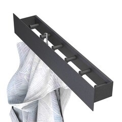 Вешалка для ванной Flow Skyline 6 крючков на шуруп металл черная (Fl-sky-hook60-ч) - фото 4