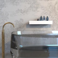 Полка для ванной Flow Skyline 600х92х90 мм металл белая (Fl-sky-m60-б) - фото 4