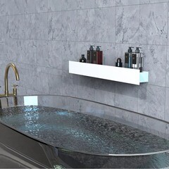 Полка для ванной Flow Skyline 800х92х90 мм металл белая (Fl-sky-m80-б) - фото 4