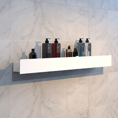 Полка для ванной Flow Skyline 900х92х90 мм металл белая (Fl-sky-m90-б) - фото 2