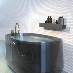 Полка для ванной Flow Skyline 900х92х90 мм металл черная (Fl-sky-m90-ч) - фото 5