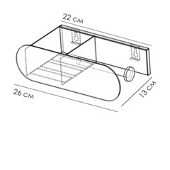 Держатель для туалетной бумаги Flow Round с полкой металл черный (Fl-ro-du26пр-ч) - фото 4