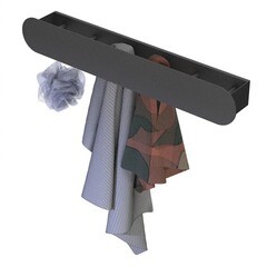 Вешалка для ванной Flow Round 6 крючков на шуруп металл черная (Fl-ro-hook60-ч) - фото 4