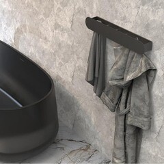 Вешалка для ванной Flow Round 6 крючков на шуруп металл черная (Fl-ro-hook60-ч) - фото 3