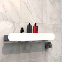 Полка для ванной Flow Round с крючками 900х92х90 мм металл белая (Fl-ro-pat90п-б) - фото 2