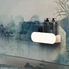 Полка для ванной Flow Round 300х92х90 мм металл белая (Fl-ro-m30-б) - фото 5