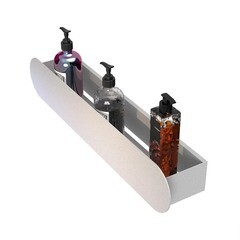 Полка для ванной Flow Round 500х92х90 мм металл белая (Fl-ro-m50-б) - фото 3