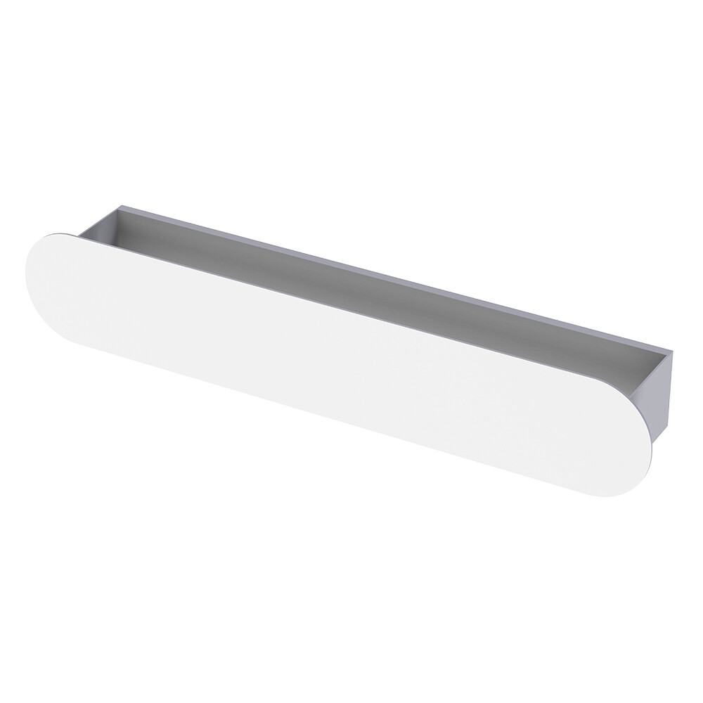 Изображение товара Стильная белая металлическая полка для ванной с порошковым покрытием Flow Round