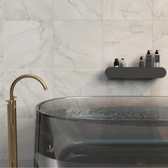 Полка для ванной Flow Round 500х92х90 мм металл черная (Fl-ro-m50-ч) - фото 3