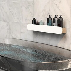 Полка для ванной Flow Round 700х92х90 мм металл белая (Fl-ro-m70-б) - фото 5