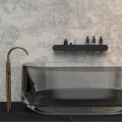 Полка для ванной Flow Round 800х92х90 мм металл черная (Fl-ro-m80-ч) - фото 2