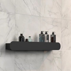 Полка для ванной Flow Round 800х92х90 мм металл черная (Fl-ro-m80-ч) - фото 3