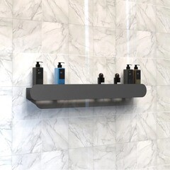 Полка для ванной Flow Round 900х92х90 мм металл черная (Fl-ro-m90-ч) - фото 2