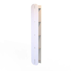 Полка для ванной Flow Round пятиярусная с крючками 150х96х1000 мм металл белая (Fl-ro-p15кр-б) - фото 1