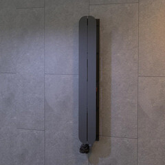 Полка для ванной Flow Round пятиярусная с крючками 150х96х1000 мм металл черная (Fl-ro-p15кр-ч) - фото 2