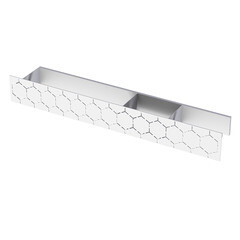 Изображение товара Полка для ванной Flow Bee с полотенцедержателем 700х130х90 мм металл белая (Fl-bee-trio70-ppt-б)