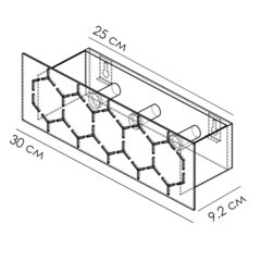 Вешалка для ванной Flow Bee 3 крючка на шуруп металл черная (Fl-bee-hook30-ч) - фото 2