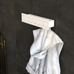 Вешалка для ванной Flow Bee 4 крючка на шуруп металл белая (Fl-bee-hook40-б) - фото 3