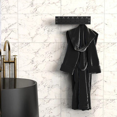 Вешалка для ванной Flow Bee 4 крючка на шуруп металл черная (Fl-bee-hook40-ч) - фото 4