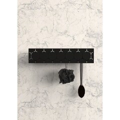 Вешалка для ванной Flow Bee 4 крючка на шуруп металл черная (Fl-bee-hook40-ч) - фото 2