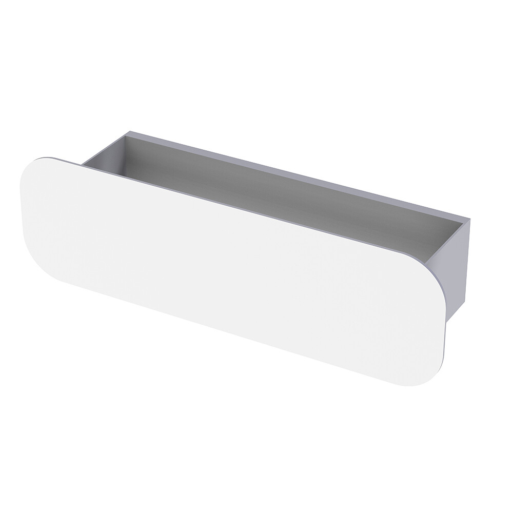 Изображение товара Полка для ванной Flow Radius 300х92х90 мм металл белая настенная