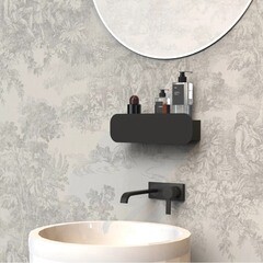 Полка для ванной Flow Radius 300х92х90 мм металл черная (Fl-ra-m30-ч) - фото 5