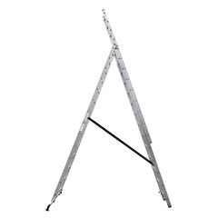 Лестница алюминиевая трансформер трехсекционная 14 ступеней Новая высота бытовая - фото 5