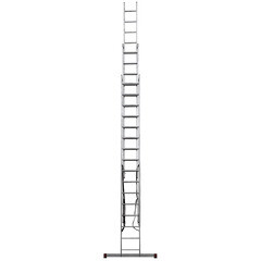 Лестница алюминиевая трансформер трехсекционная 16 ступеней Новая высота профессиональная - фото 2