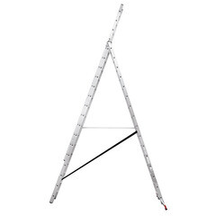 Лестница алюминиевая трансформер трехсекционная 16 ступеней Новая высота профессиональная - фото 3