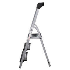 Стремянка алюминиевая 3 ступени 130 мм с лотком органайзером 0,59 м Новая высота - фото 5