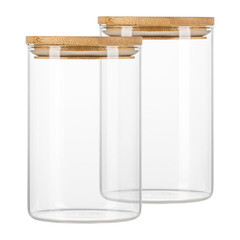 Банка стеклянная Master House Тауэр 1 л с крышкой (2 шт.) - фото 1