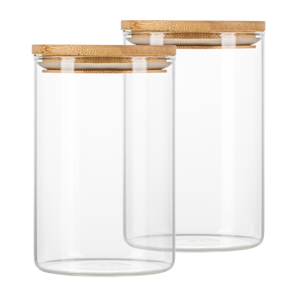 Банка стеклянная Master House Тауэр 1 л с крышкой (2 шт.)