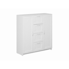 Изображение товара Тумба Шведский Стандарт Сириус 412х1171х1234 мм 2 двери 4 ящика белый