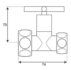 Вентиль латунный СТМ Термо 1/2 ВР(г) х 1/2 ВР(г) для полотенцесушителя (CPVS1212) - фото 3
