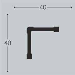 Угол внешний из экополимера ударопрочный 40х40х2000 мм Bello Deco XPS У4 - фото 4