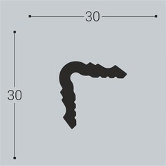 Угол внешний из экополимера ударопрочный 30х30х2000 мм Bello Deco XPS У2 - фото 4