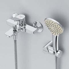 Смеситель для ванны AM.PM X-Joy хром однорычажный с коротким изливом без лейки (F85A10000) - фото 6