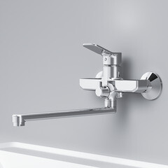 Смеситель для ванны AM.PM X-Joy хром однорычажный с длинным изливом без лейки (F85A90000) - фото 16