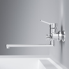 Смеситель для ванны AM.PM X-Joy хром однорычажный с длинным изливом без лейки (F85A90000) - фото 15