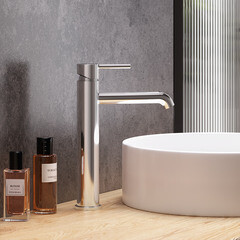 Смеситель для раковины высокий Damixa Scandinavian Pure однорычажный хром (360250000) - фото 8