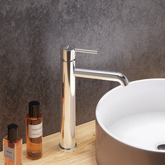 Смеситель для раковины высокий Damixa Scandinavian Pure однорычажный хром (360250000) - фото 10