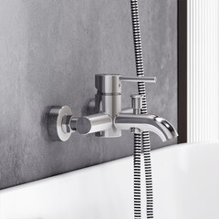 Смеситель для ванны Damixa Scandinavian Pure хром однорычажный с коротким изливом без лейки (361000000) - фото 2