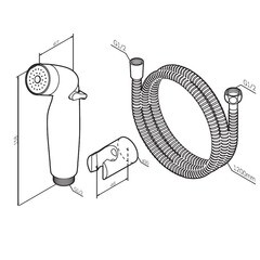 Душ гигиенический AM.PM со шлангом 1200 мм с держателем хром (F0202032) - фото 2