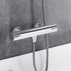 Смеситель для душа без излива Damixa Scandinavian Pure хром без лейки термостатический (366000000) - фото 2