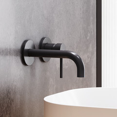 Смеситель для раковины встраиваемый Damixa Scandinavian Pure черный однорычажный (360260300) - фото 6