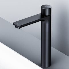 Смеситель для раковины высокий AM.PM X-Joy нажимной черный (F85A92522) - фото 14